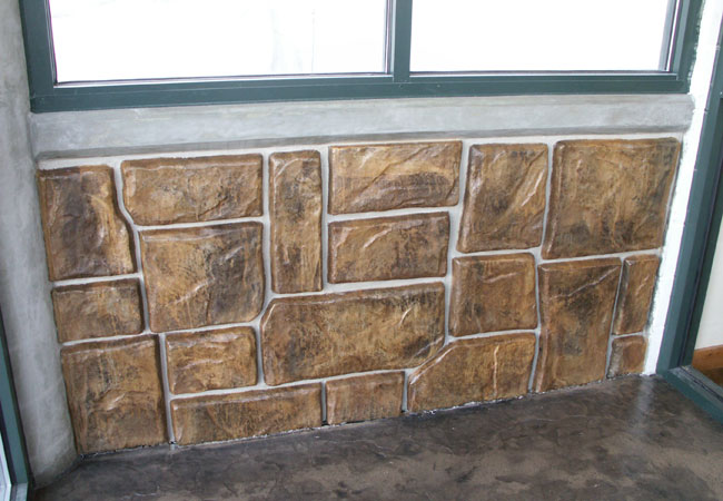 Hartman Concrete - Projects: Stamped Concrete Walls